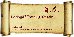 Mednyánszky Ottó névjegykártya