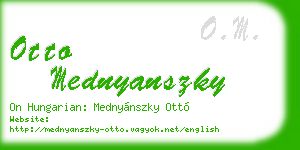 otto mednyanszky business card
