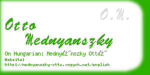 otto mednyanszky business card